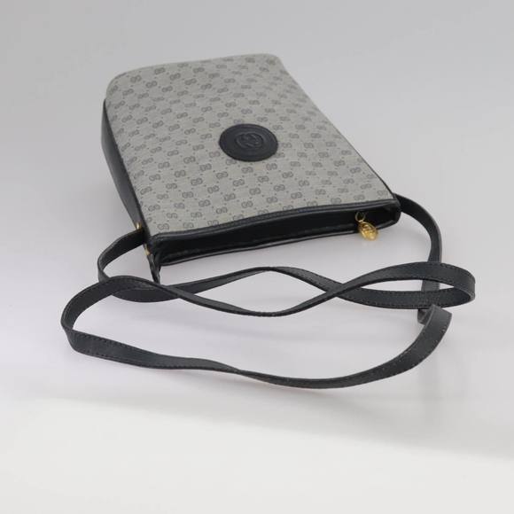 GUCCI Micro GG Supreme Shoulder Bag PVC Navy Gold 007 89 1095 Auth th5584 - Picture 7 of 16